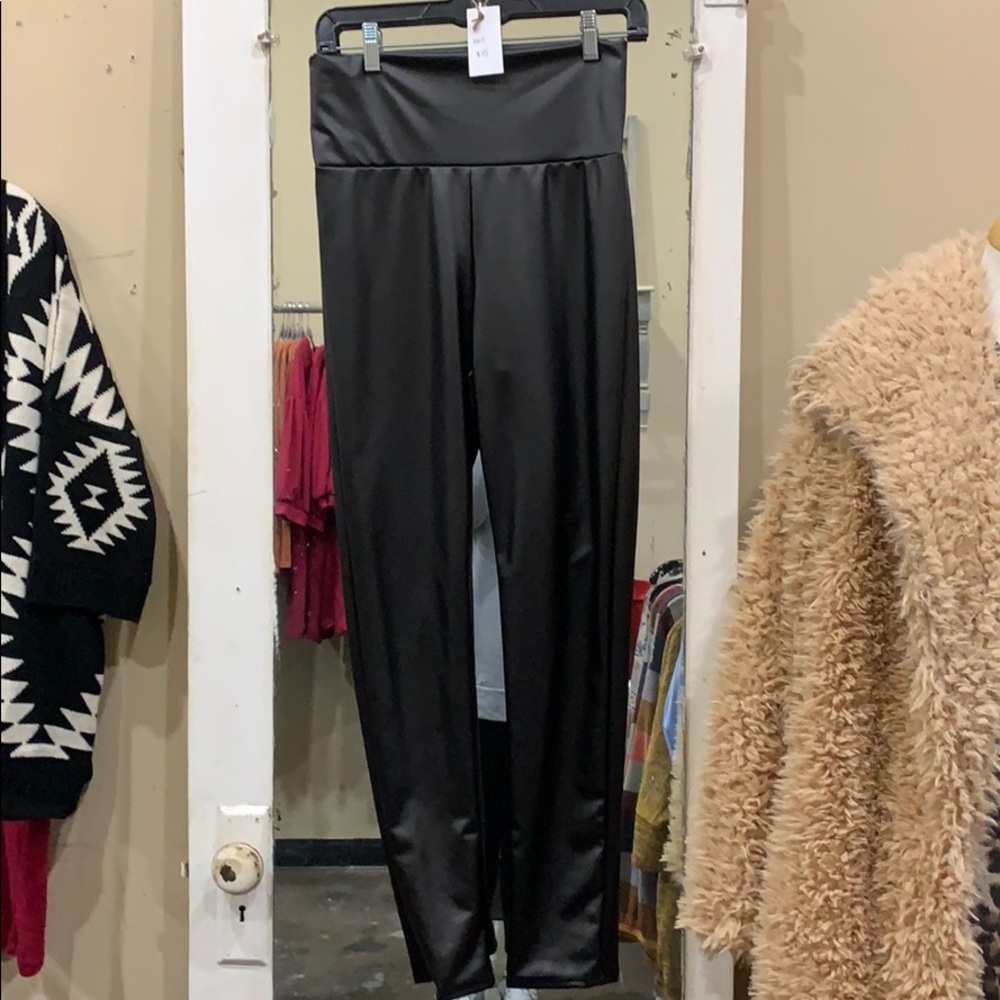 Faux leather leggings